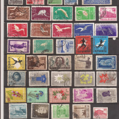 L8 , Lot 50 de timbre diferite Romanesti , stampilate