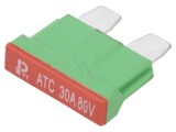Siguranță Auto 30A 80VDC 19mm Cupru Cositorit