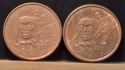 1 euro cent Franta 1999, 2000 foto