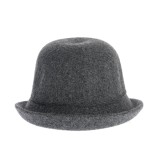 Palarie gri din lana cu snur