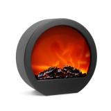 Semineu decorativ Bewello, cu efect de flacără LED alimentare baterie/rețea, 35x12x38 cm