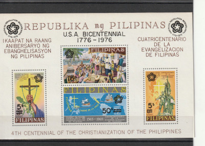 400 de ani de crestinism ,supratipar Bicentenar SUA,Filipine. foto
