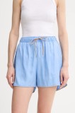 MUNTHE pantaloni scurți din amestec de in UPPI cu imprimeu, high waist, 255140625523
