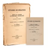 N. Iorga, Id&eacute;es et formes litt&eacute;raires fran&ccedil;aises, 1924, cu dedicație pentru Ion Veverca