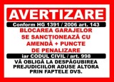 Placuta blocarea garajelor se sanctioneaza