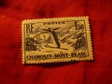 Serie- Campionat Mond. Sky -Chamonix 1937 Franta ,1val.stamp