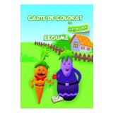 Carte de colorat cu abtibilduri - Legume