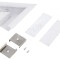 Conector Aluminiu 60&deg; Alb VARIO30-05