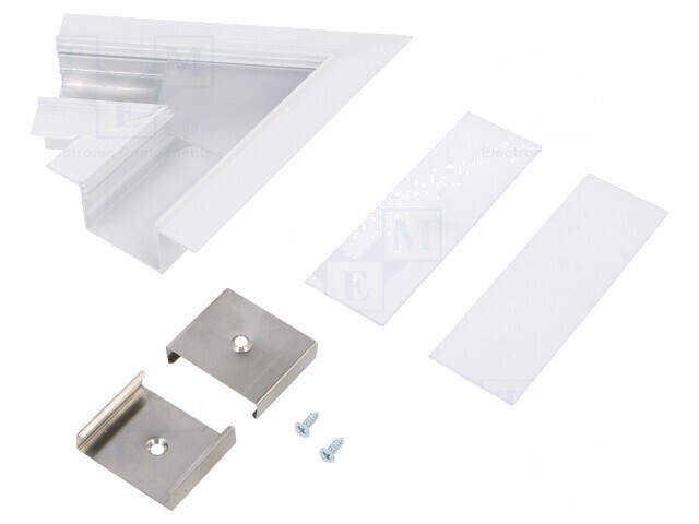 Conector Aluminiu 60&deg; Alb VARIO30-05
