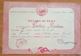 Diploma de merit RPR pentru invatatura si buna purtare/ 1952