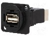 Conector {{Tip conector}}, colier (2 orificii), orificiu pentru &amp;#351;urub conic, pt. montare pe panou, CLIFF - CP30209NMB