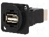 Conector {{Tip conector}}, colier (2 orificii), orificiu pentru &amp;#351;urub conic, pt. montare pe panou, CLIFF - CP30209NMB