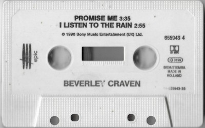 Casetă audio Beverley Craven &amp;lrm;&amp;ndash; Promise Me, originală, fără copertă foto