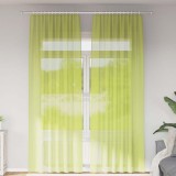 Gossi perdele din voile cu tabla 2 buc verde mar