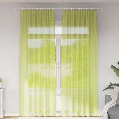 Gossi perdele din voile cu tabla 2 buc verde mar