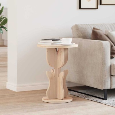 vidaXL Masă laterală natural 39.5 x 39.5 x 53.5 cm Lemn masiv de pin 873556 foto