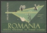 Romania anii 60-70 - Vigneta de bagaje Delta Dunarii, ONT Carpati, eticheta hoteliera, promovare turistica