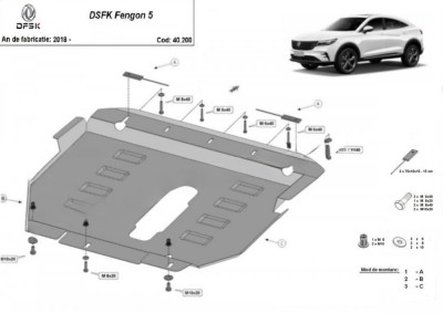 Scut motor metalic DFSK Fengon 5 2018-prezent foto