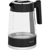 Fierbator electric ECG RK 1750 Stripe, 2200 W, 1.7 litri, sticla borosilicata, elemente din otel inoxidabil