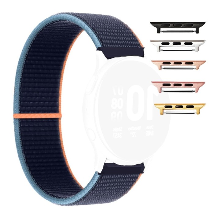 Curea textila, compatibila Apple Watch 10, 42mm, Tricolor Mix