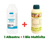 Albastru de metilen 1 litru + Complex vitamine si minerale pentru pasari Bio Multivita, 1 Litru