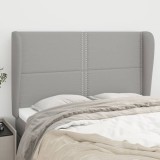 Gossi tablie de pat cu aripioare gri deschis 147x23x118/128 cm textil