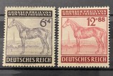 Germania (Deutsches Reich) 1943 - Serie Completă "Marele Premiu al Vienei la Hipism" de 2 Mărci Poștale (Michel 857-858) MNH - Cod: -Bn1
