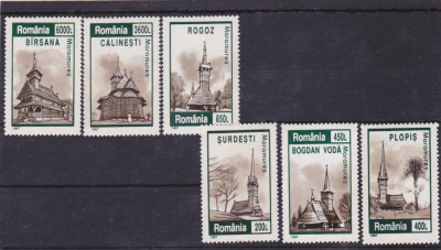 ROMANIA 1997 LP 1430 BISERICI DIN LEMN DIN MARAMURES SERIE MNH foto