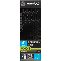 Carlige Legate Matrix MXC-3 Barbless Boilie Pin Nr.12, 3.6kg, 0.200mm, 10cm, 8buc/plic