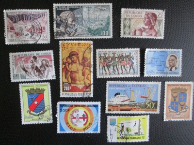 LOT MIXT FRANTA STAMPILAT foto