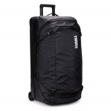 Geanta voiaj Thule Chasm Wheeled Check-In Duffel, negru, 80cm, roti, poliester, rezistenta apa, compartimente, manere laterale
