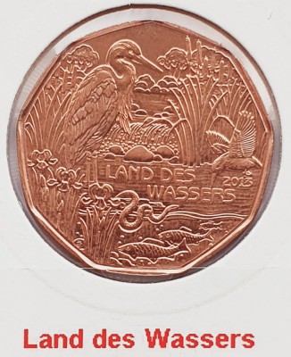 2096 Austria 5 euro 2012 Land des Wassers km 3222 foto