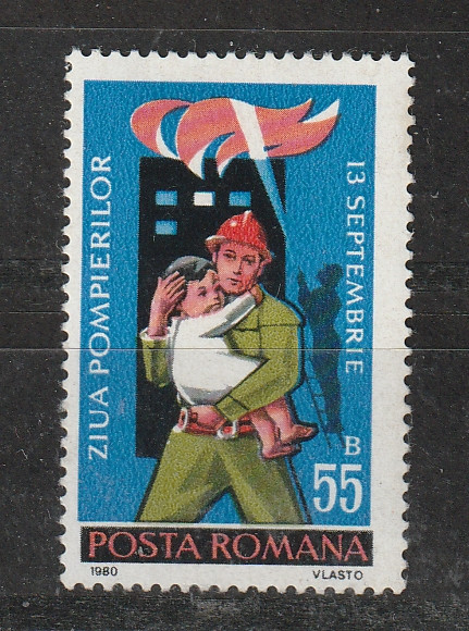 Romania 1980 - #1016 Ziua Pompierilor 1v MNH