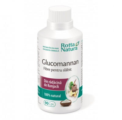 Glucomannan (Fibre pentru Slabit din Konjac) Rotta Natura 90cps foto