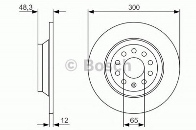 Disc frana AUDI A3 Limousine (8VS) (2013 - 2016) BOSCH 0 986 479 V01 foto