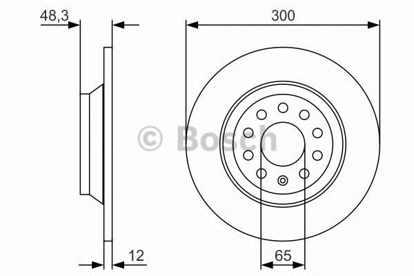 Disc frana AUDI A3 (8V1) (2012 - 2016) BOSCH 0 986 479 V01