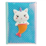 Carnet Notițe, Model Sirena Unicorn, Holografic, Multicolor, Dimensiune A5, 80 File