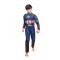 Costum clasic cu muschi Captain America pentru baiat 120-130 cm 7-9 ani