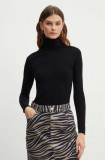 MAX&amp;Co. pulover femei, culoarea negru, light, cu guler, 2418364994200