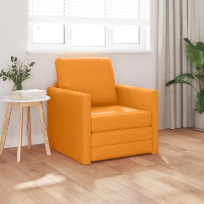vidaXL Sofa Pat 2-in-1 Galben &amp;Icirc;nchis 74x77x81 cm Material foto