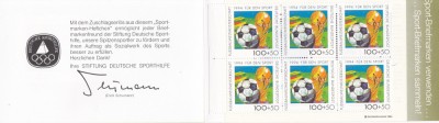 Germania 1994 - C.M. de fotbal - SUA, Carnet cu 6 timbre MNH foto