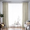 Draperie din catifea blackout cu rejansa din bumbac tip fagure, Madison, 200x245 cm, densitate 700 g/ml, Winter White, 1 buc