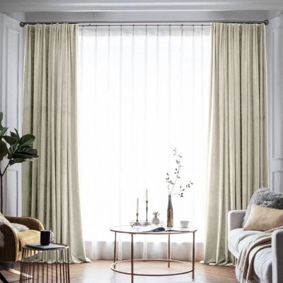 Draperie din catifea blackout cu rejansa din bumbac tip fagure, Madison, 200x245 cm, densitate 700 g/ml, Winter White, 1 buc foto