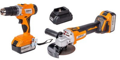 Polizor ungh. si mas. gaurit cu percutie 18V 2x4Ah BK-AGCDL2 HardWork ToolsRange foto