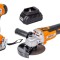 Polizor ungh. si mas. gaurit cu percutie 18V 2x4Ah BK-AGCDL2 HardWork ToolsRange