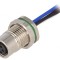 Conector M8 Mamă 5 Pin pentru Montare pe Panou cu Piuliță Frontală
