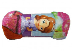 Patura flausata fleece Disney-Printesa Sofia foto