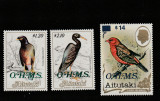 Aitutaki 1988-Fauna,Pasari de prada,serie 3 val.,surpratipar,O.H.M.S.,Mi,D38-D40, Nestampilat