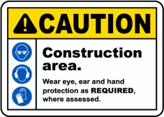 Construction Area PPE Sign foto