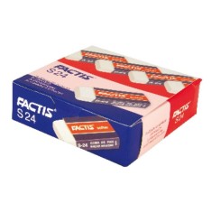 Set 24 Radiere Dreptunghiulare FACTIS Softer S 24, Cauciuc Sintetic, Ambalaj de Protectie, Culoare Alba, Radiere Albe, Radiere Ovale, Radiere din Cauc foto